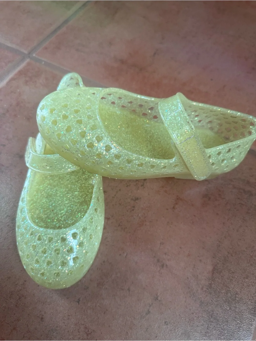 Old Navy glittery jelly